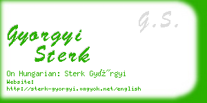 gyorgyi sterk business card